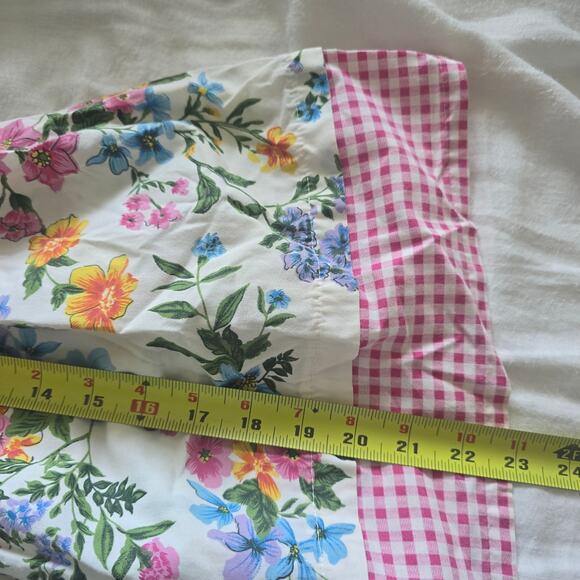 Vintage Rachel's Kids Girls Dress Size 8 Floral Gingham Pink Cottage Romantic - Picture 9 of 9